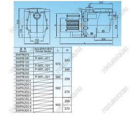 Насос для бассейна Aquaviva LX SWPB300M (28м³/ч 2.21кВт 220В)
