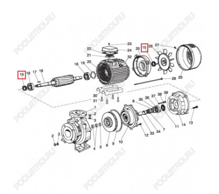 Уплотнительное кольцо для насосов Saer IR4P100-250B Cast Iron (54710220)